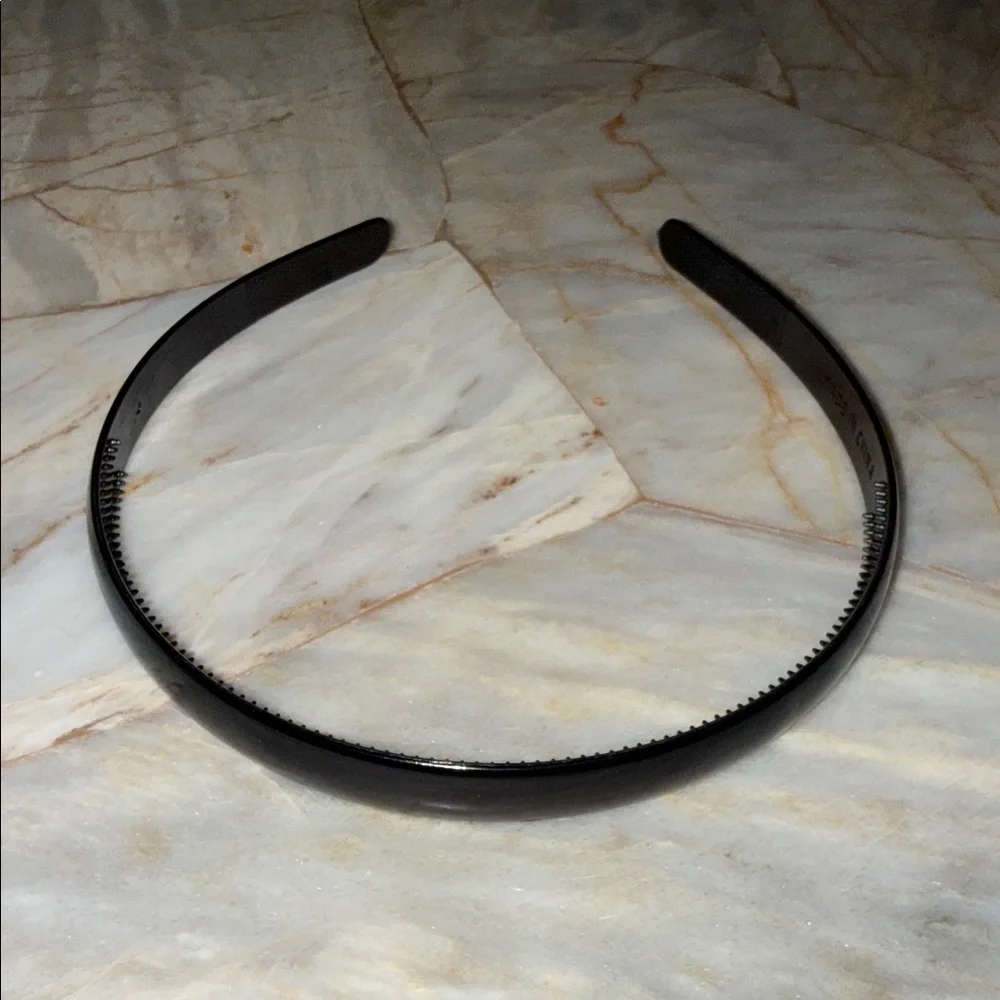 Classic‎ Black Headband for Men Minimalist Plastic Hair Accessory OS